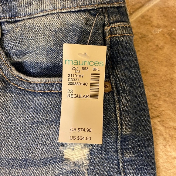 KanCan Distressed Medium Blue Skinny Jeans - Picture 2 of 5